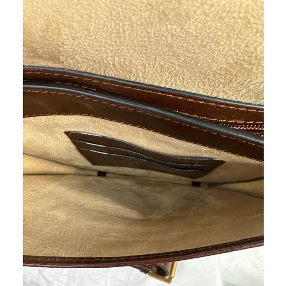 Time Resistance, On The Road Small Leather Messenger Bag, Brown, Leather - Picture 7 of 15